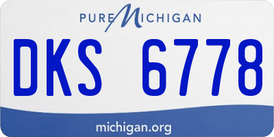 MI license plate DKS6778