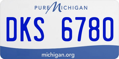 MI license plate DKS6780