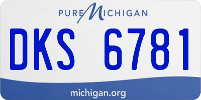 MI license plate DKS6781