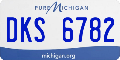 MI license plate DKS6782
