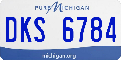 MI license plate DKS6784