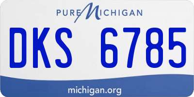 MI license plate DKS6785