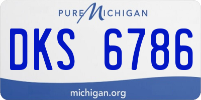 MI license plate DKS6786