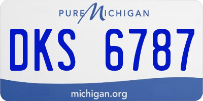 MI license plate DKS6787