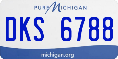 MI license plate DKS6788