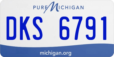 MI license plate DKS6791