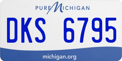 MI license plate DKS6795