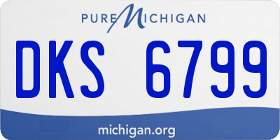 MI license plate DKS6799