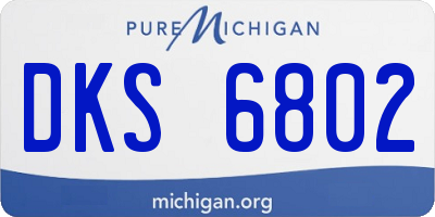 MI license plate DKS6802