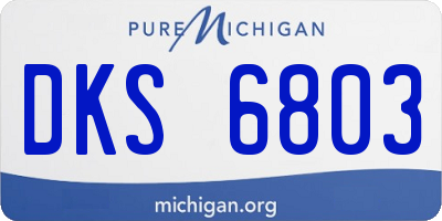 MI license plate DKS6803