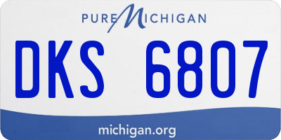 MI license plate DKS6807