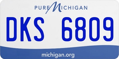 MI license plate DKS6809