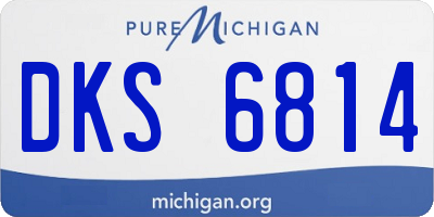 MI license plate DKS6814