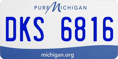 MI license plate DKS6816