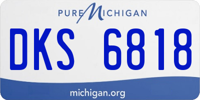MI license plate DKS6818