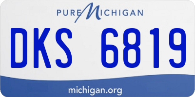 MI license plate DKS6819