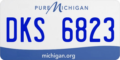 MI license plate DKS6823