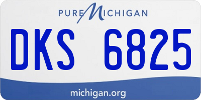 MI license plate DKS6825