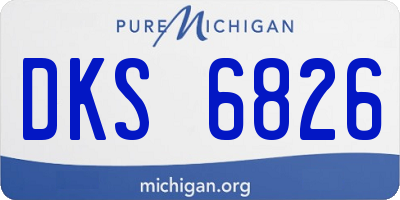 MI license plate DKS6826