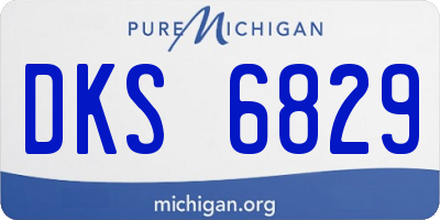 MI license plate DKS6829