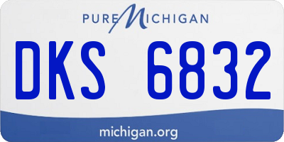 MI license plate DKS6832
