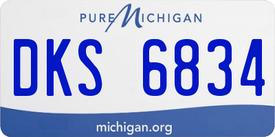 MI license plate DKS6834