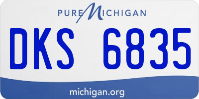 MI license plate DKS6835