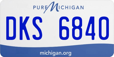 MI license plate DKS6840