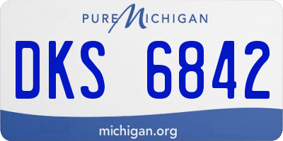 MI license plate DKS6842