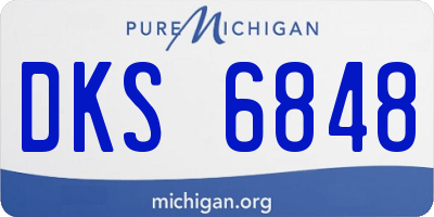 MI license plate DKS6848