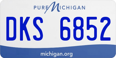 MI license plate DKS6852