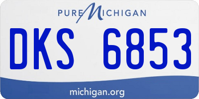 MI license plate DKS6853