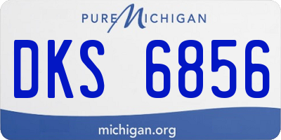 MI license plate DKS6856