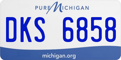 MI license plate DKS6858