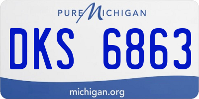 MI license plate DKS6863