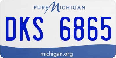 MI license plate DKS6865