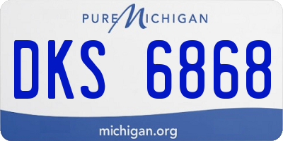 MI license plate DKS6868