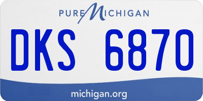 MI license plate DKS6870