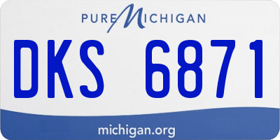MI license plate DKS6871