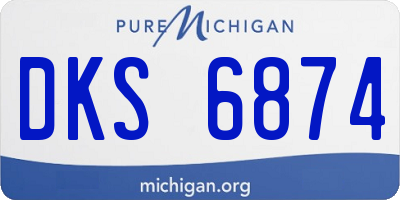 MI license plate DKS6874