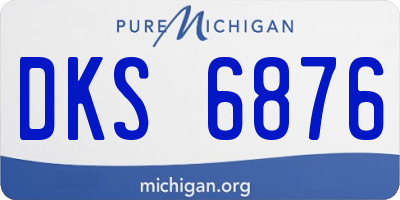 MI license plate DKS6876