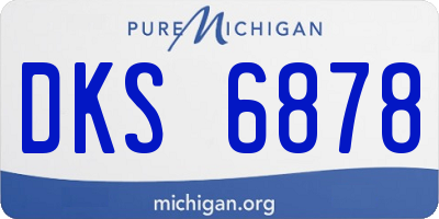 MI license plate DKS6878