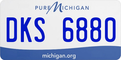 MI license plate DKS6880