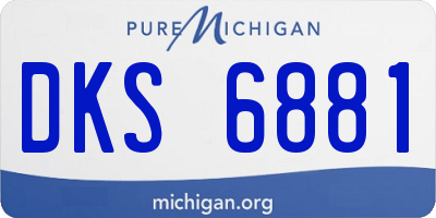 MI license plate DKS6881