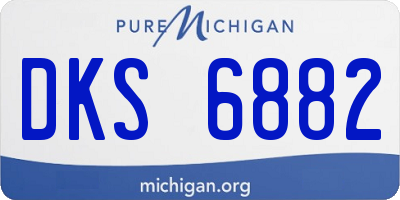 MI license plate DKS6882