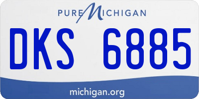 MI license plate DKS6885