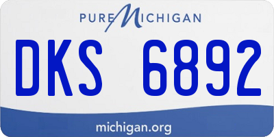 MI license plate DKS6892