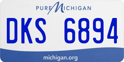MI license plate DKS6894