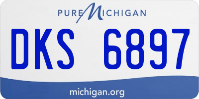MI license plate DKS6897