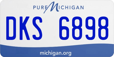 MI license plate DKS6898